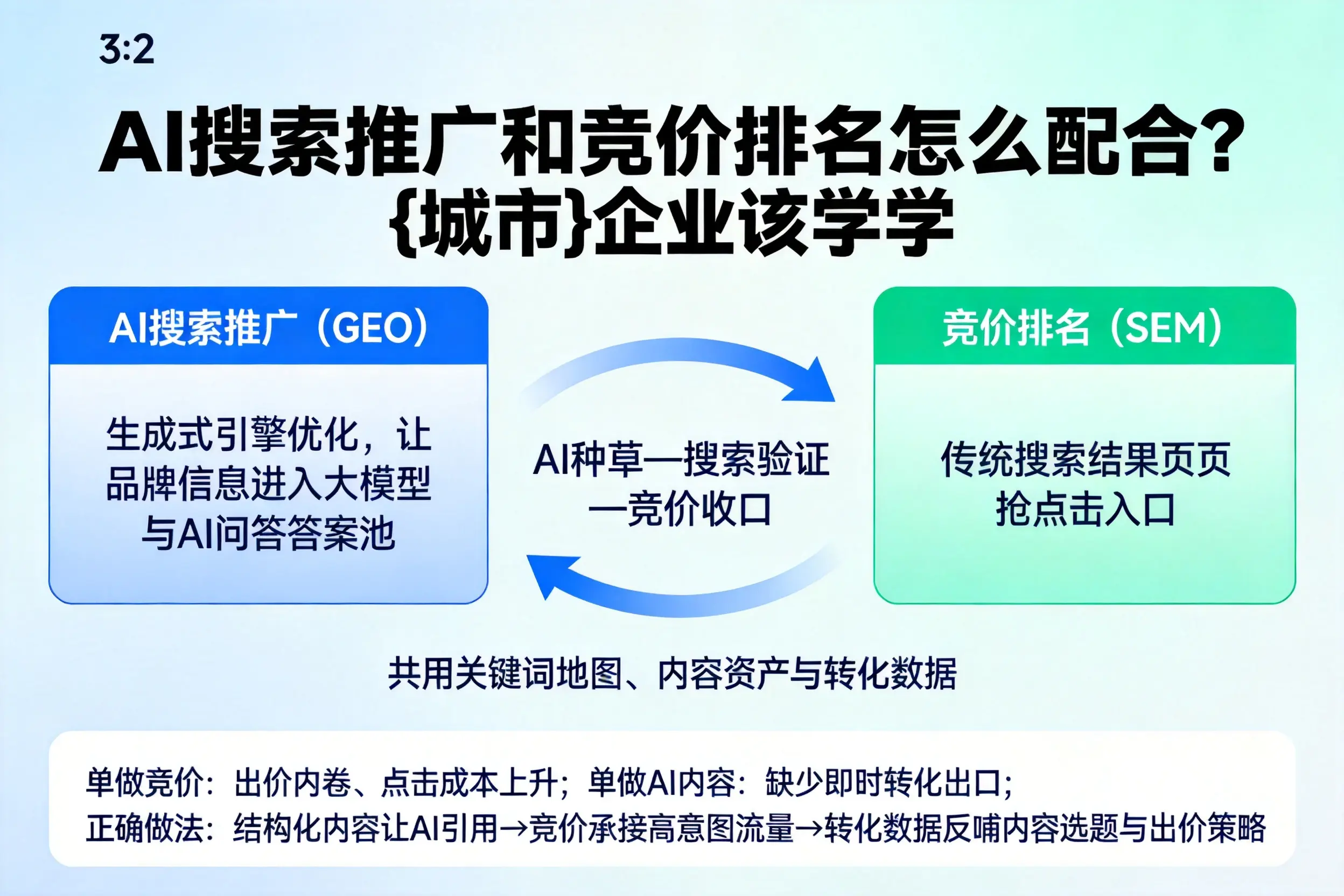 AI搜索推广和竞价排名怎么配合？宿迁企业该学学