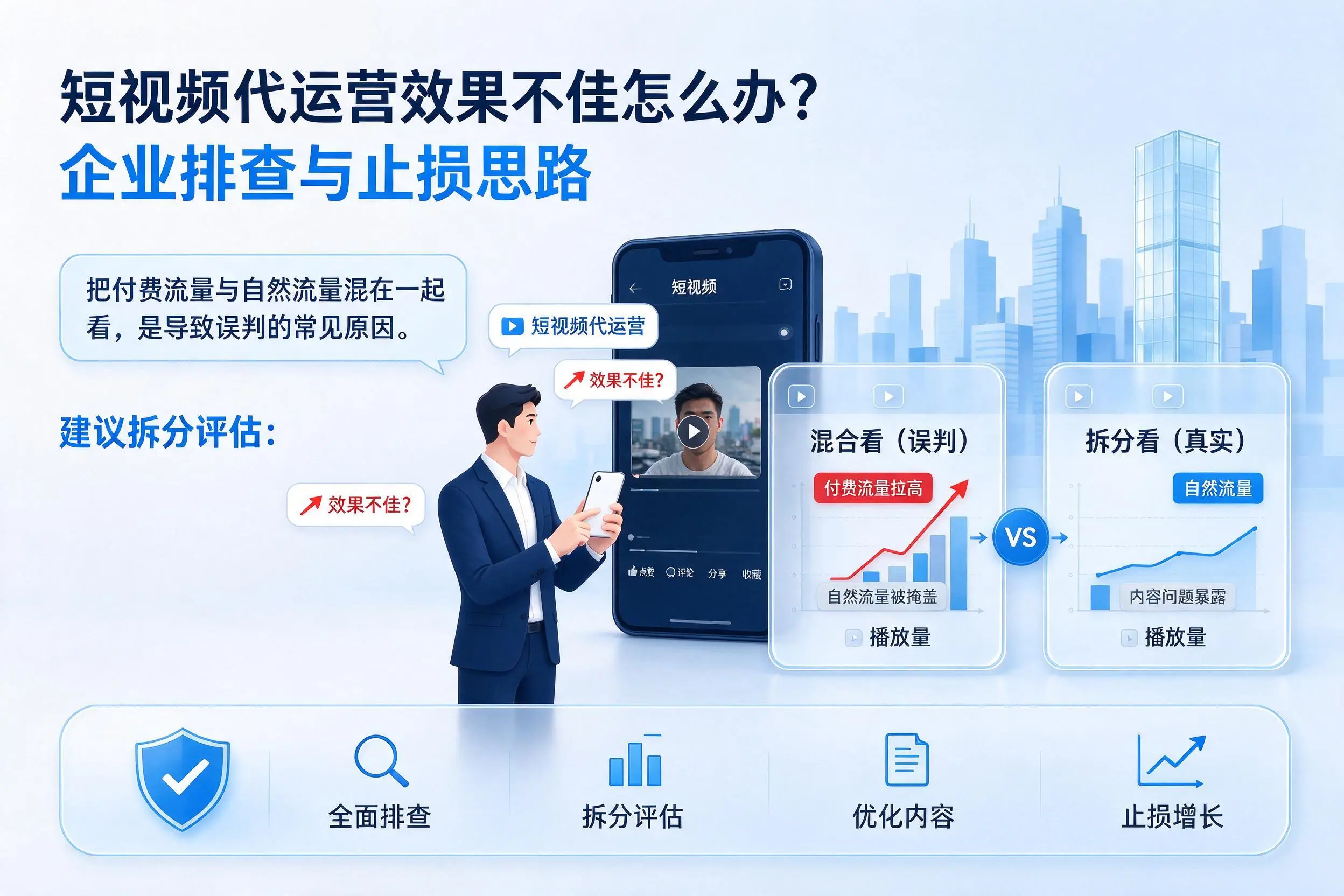 短视频代运营效果不佳怎么办?宿迁企业排查与止损思路