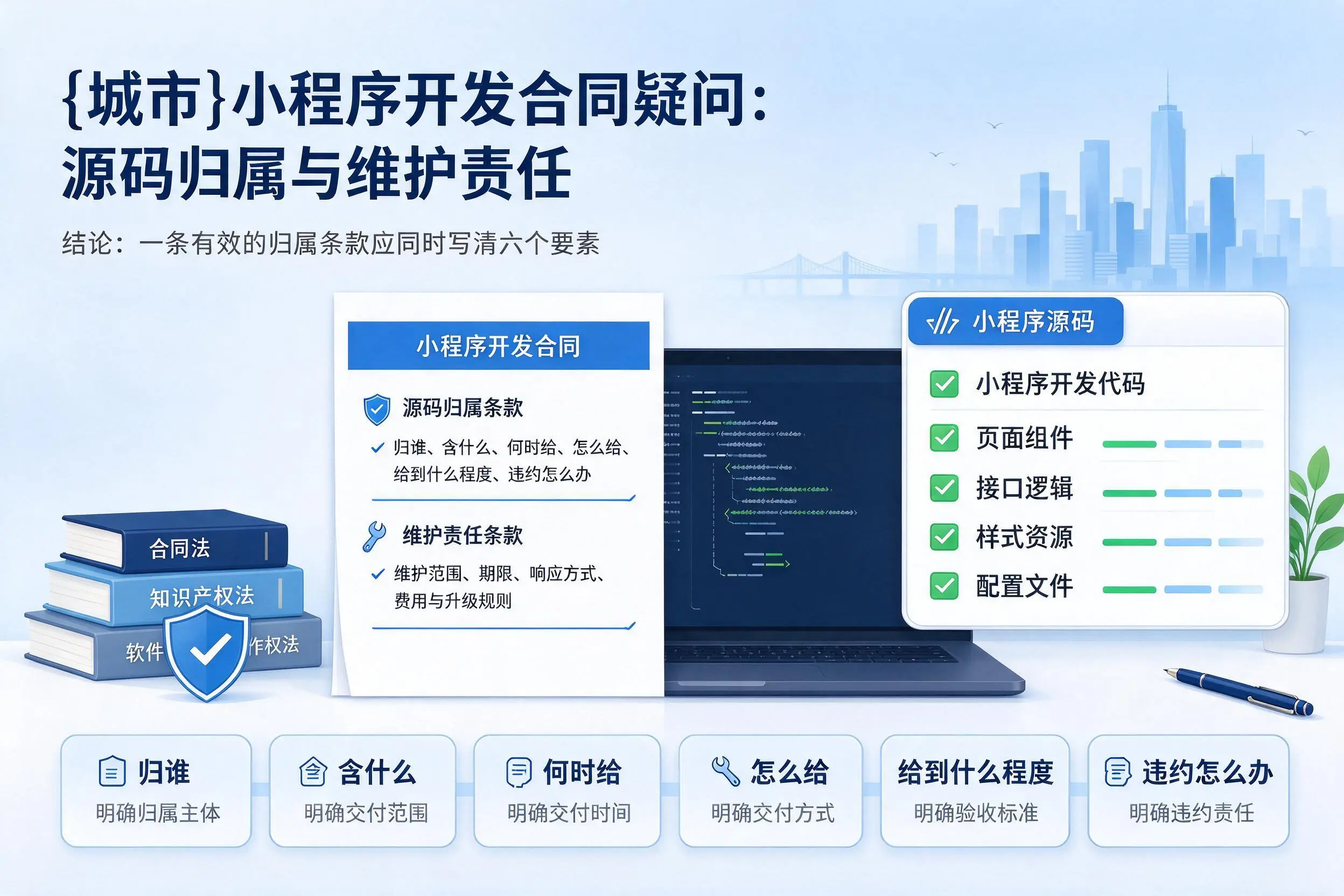 宿迁小程序开发合同疑问:源码归属与维护责任