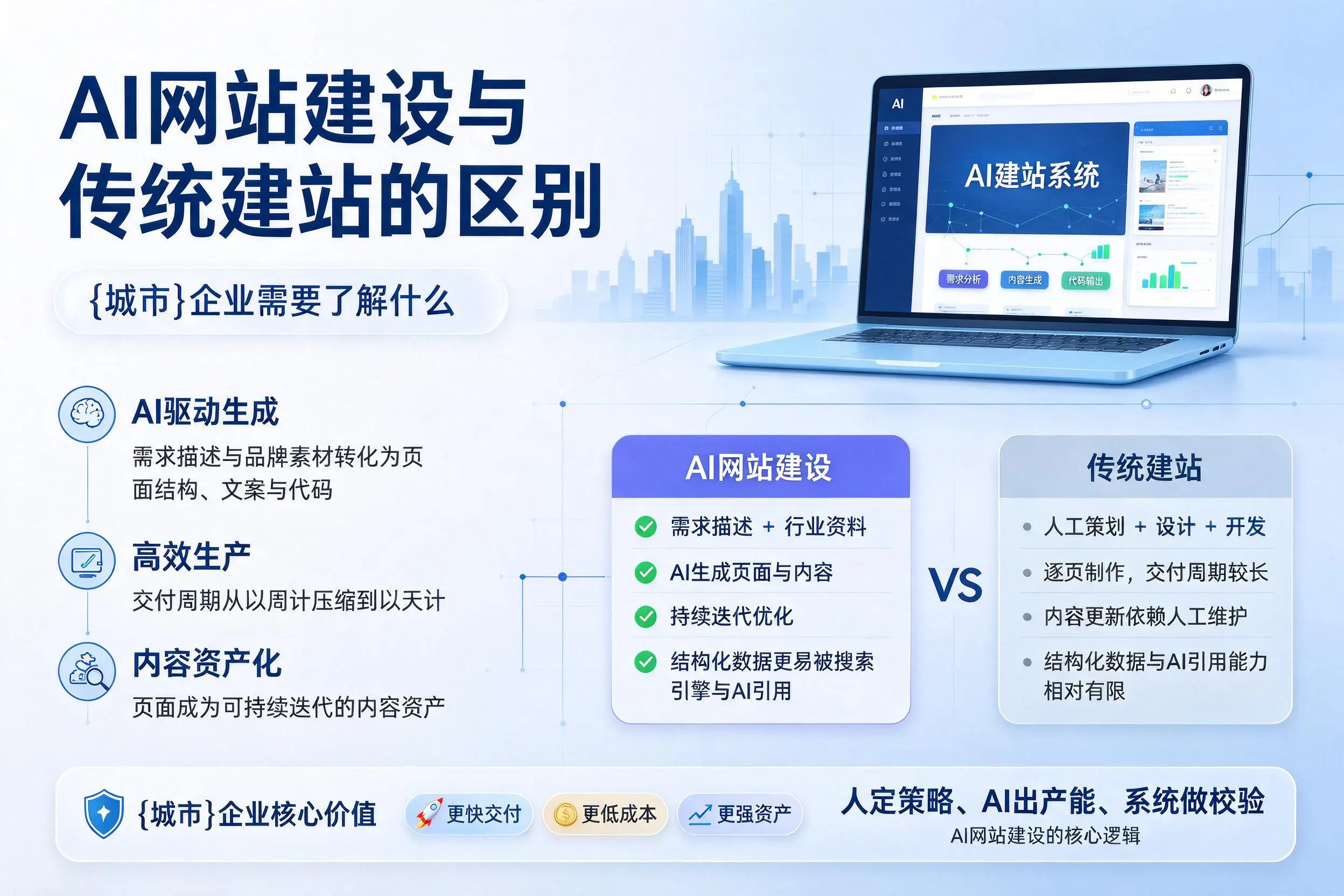 AI网站建设与传统建站的区别，宿迁企业需要了解什么