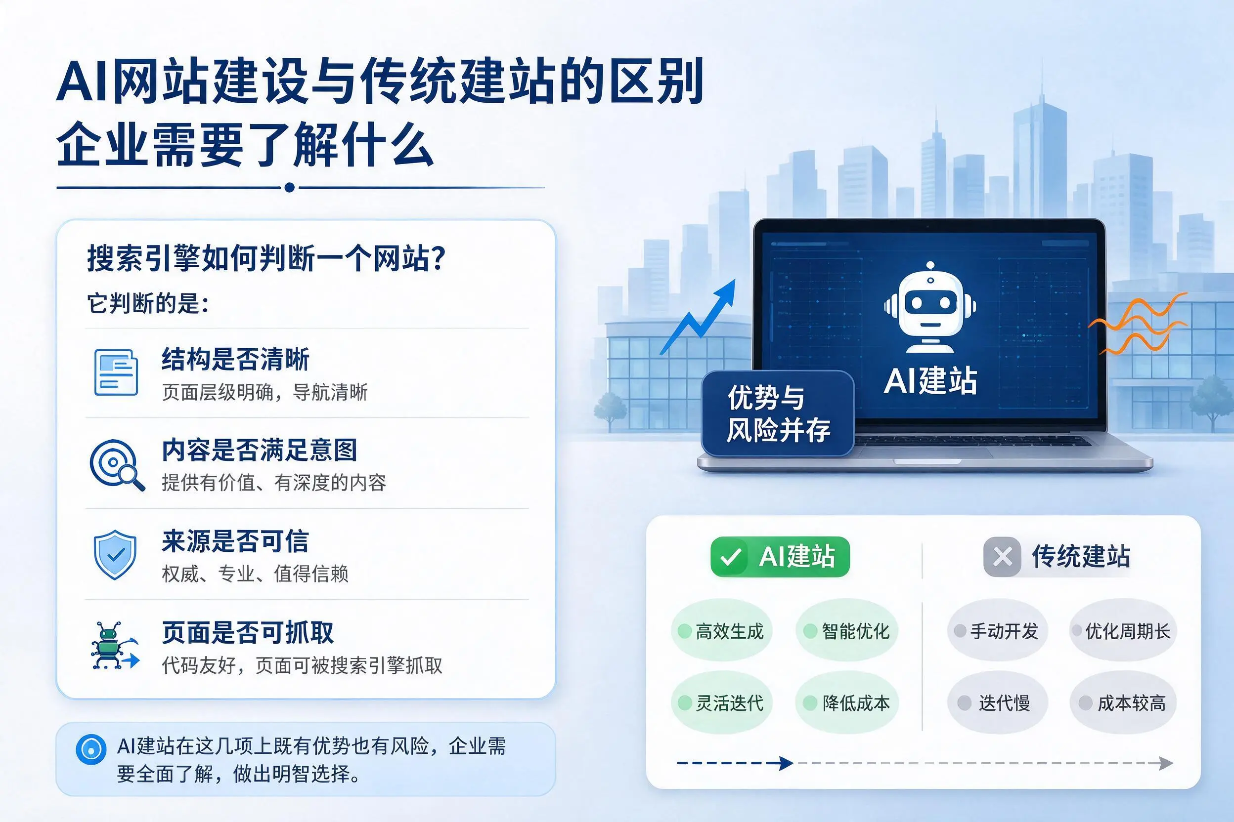AI网站建设与传统建站的区别，宿迁企业需要了解什么