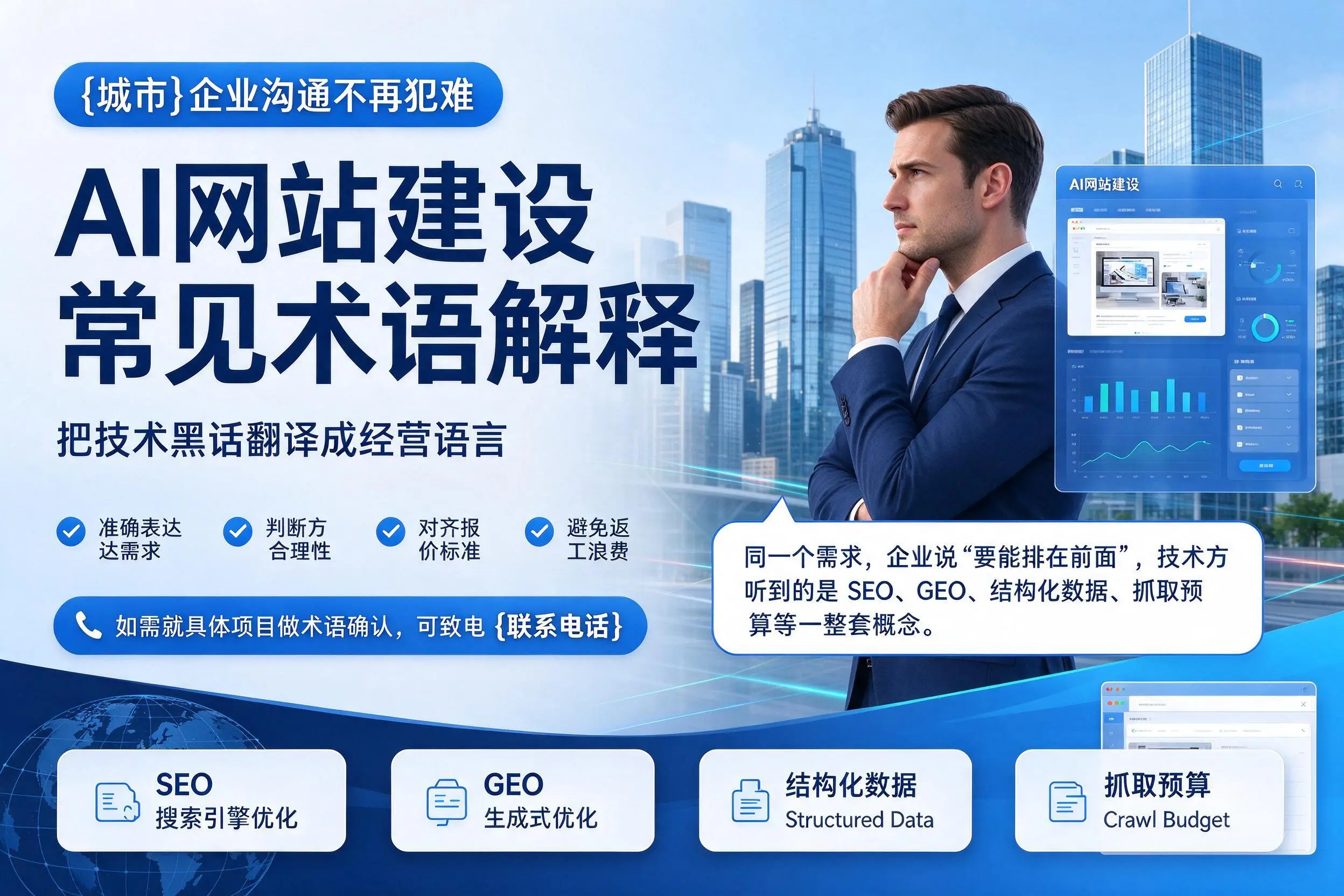 AI网站建设常见术语解释，宿迁企业沟通不再犯难